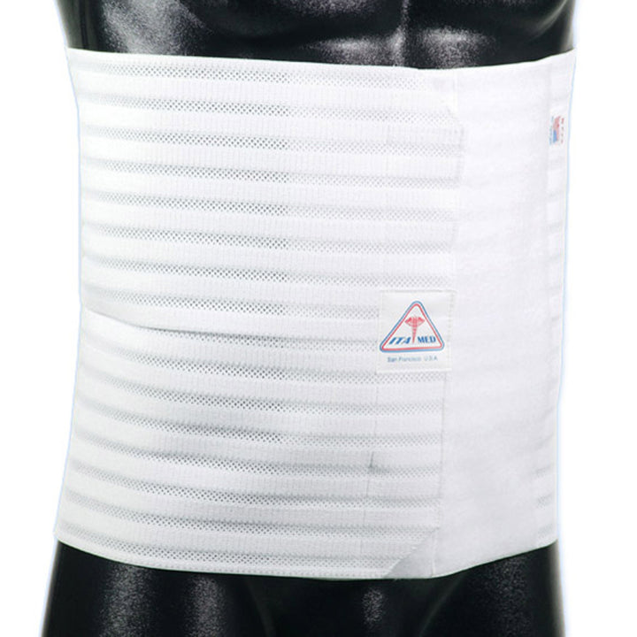 White, Large : ITA-MED Breathable Elastic Abdominal Bin