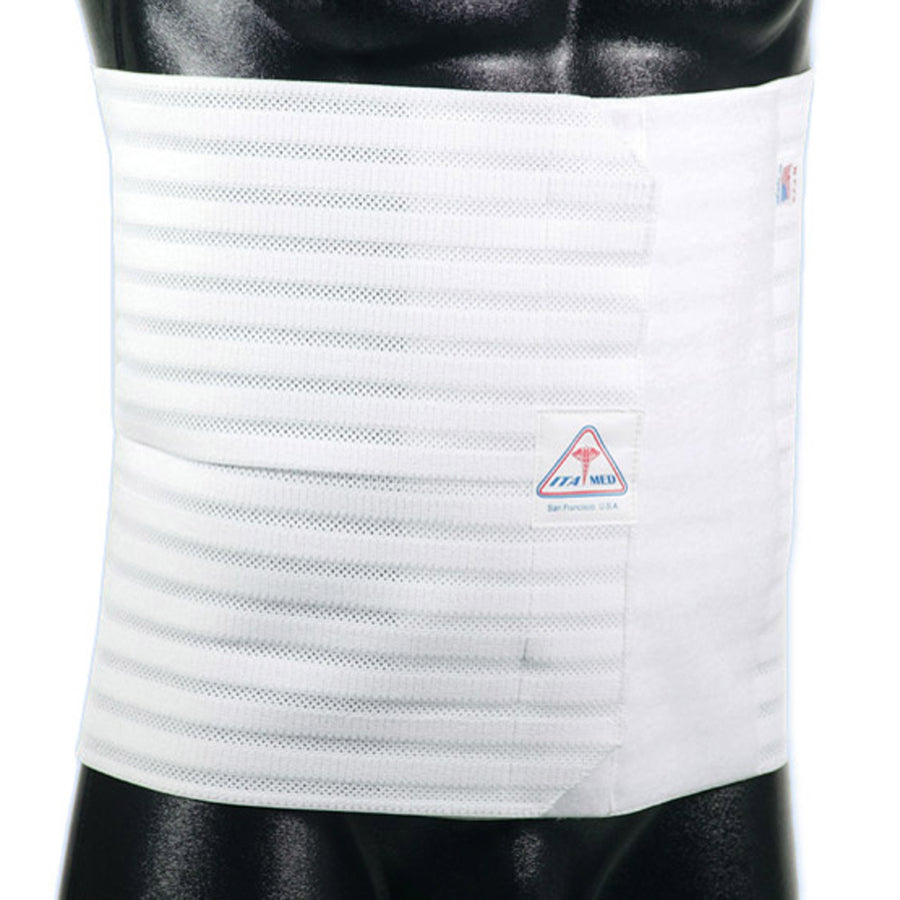 White, Large : ITA-MED Breathable Elastic Abdominal Bin