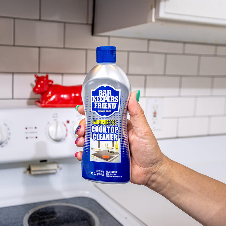 Cooktop Cleaner (2 x13 oz) Multipurpose Liquid Stovetop Cleanser - Safe for Use on Glass or Ceramic Cooking Surfaces, Copper, Brass, Chrome, and Stainless Steel &amp; Porcelain Sinks