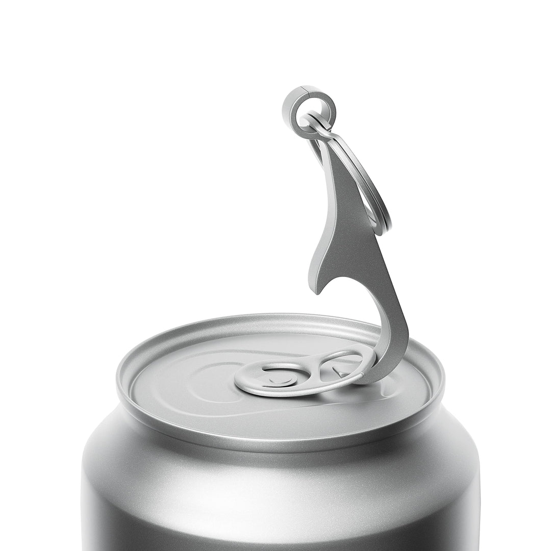 Titanium bottle opener keychain with keyring mini EDC bottle opener