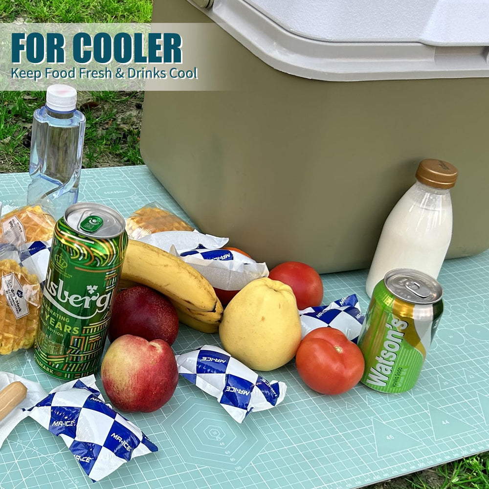 Shipping Ice Packs for Food 25 Sheets - Reusable Freezer Packs Cold Packs for Cooler, Food and Shipping - Re-freezable Absorbent Water Refrigerant Pack - Single Ice Pack, 4.7x3.3