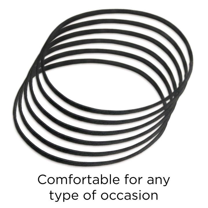 Goody Women&#39;s Ouchless Thin Hair Flat Narrow Headwrap, Black, 6 Count