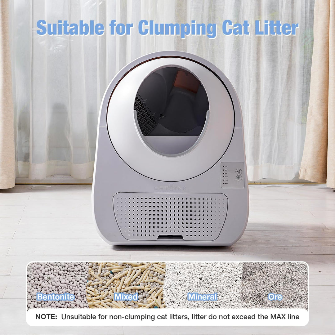 Self Cleaning Cat Litter Box, Automatic Cat Litter Box, Double Odor Removal, Cat Litter Box for Cats from 3.5 pounds to 22 pounds (Young Version)