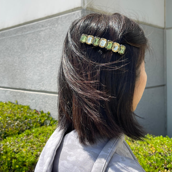 Beaded Hair Barrettes for Women, Handmade Acrylic Jewel Gems French Hair Clip Accessories, Gift for Her, 1 pc