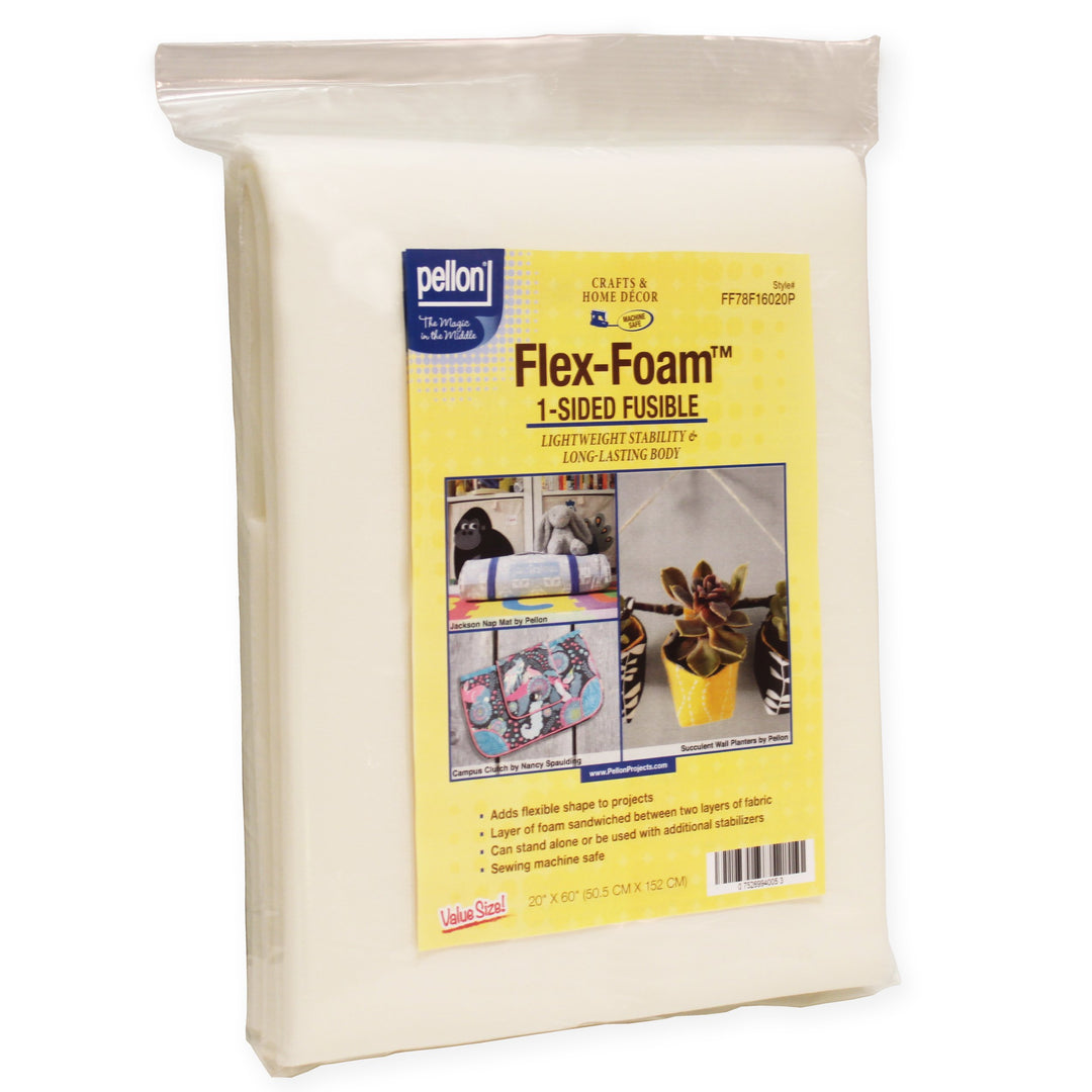 FF78F16020P Flex-Foam 1-Sided Fusible Stabilizer, 20 x 60 , White