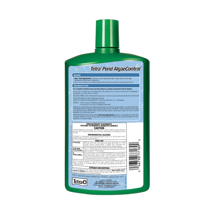 Pond Algae Control Treatment For Use With Fish &amp; Plants, 33.8-Ounce