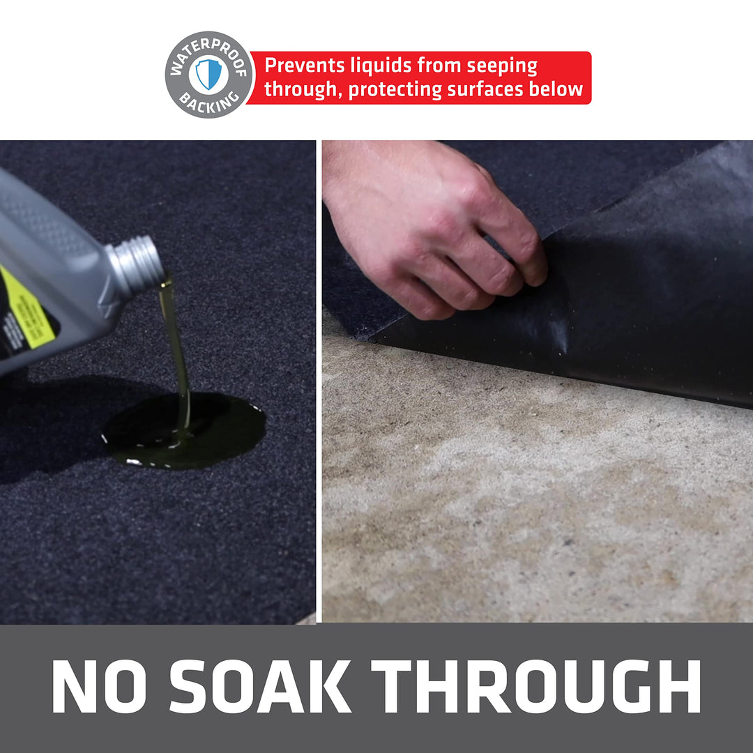 XL Oil Spill Mat (36 Inches x 60 Inches), Absorbent Oil Mat – Reusable/Durable/Waterproof – Oil Pad Contains Liquids, Protects Garage Floor Surface