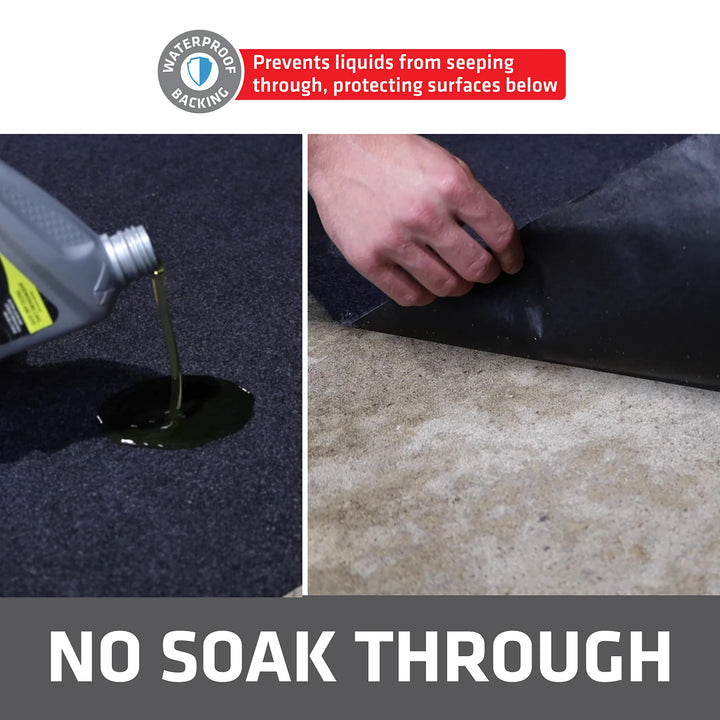 XL Oil Spill Mat (36 Inches x 60 Inches), Absorbent Oil Mat – Reusable/Durable/Waterproof – Oil Pad Contains Liquids, Protects Garage Floor Surface