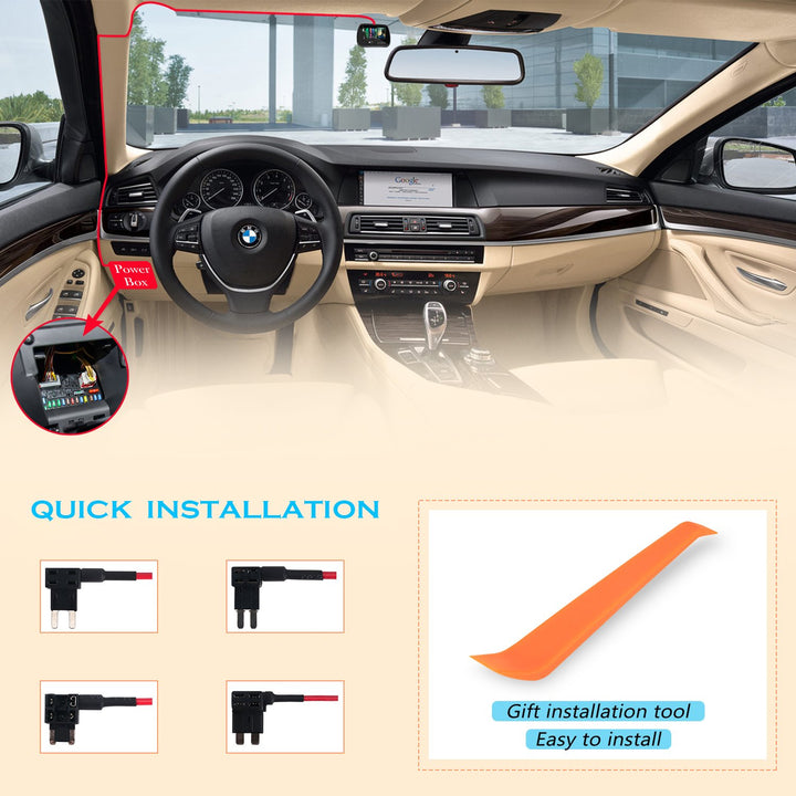 Plozoe Dash Cam Hardwire Kit, Mini USB Hard Wire Kit Fu