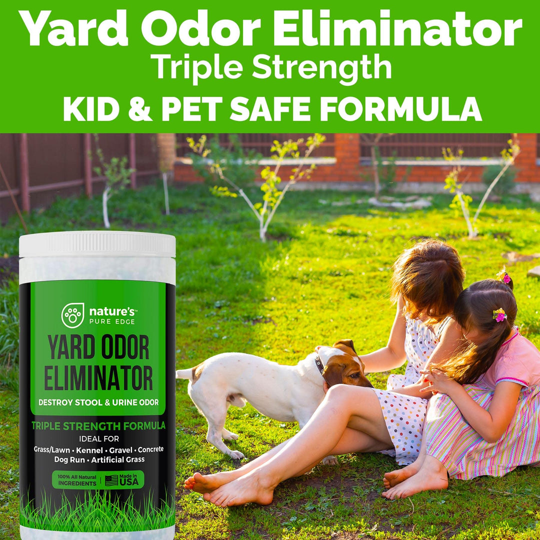 Nature&#39;s Pure Edge,Yard Odor Eliminator. Perfect For Artificial Grass, Patio, Kennel, and Lawn. Instantly Removes Stool and Urine Odor. Long Lasting. Kid and Pet Safe.
