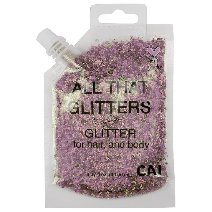 Glitter | Easy to Apply, Easy to Remove Chunky Glitter for Body, Face and Hair | Bag Pouch | Holographic Cosmetic Grade Glamour (Rose Gold Pink)