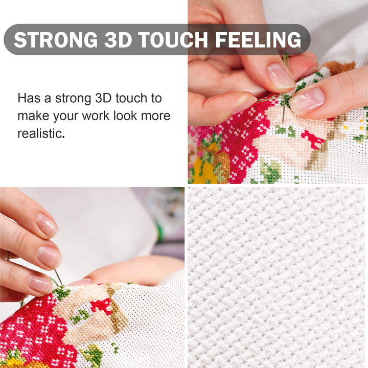 Cross Stitch Aida Fabric 18 Count, 59 by 39 Inch Large 