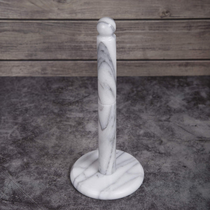 White Marble 12.5 High Paper Towel Holder