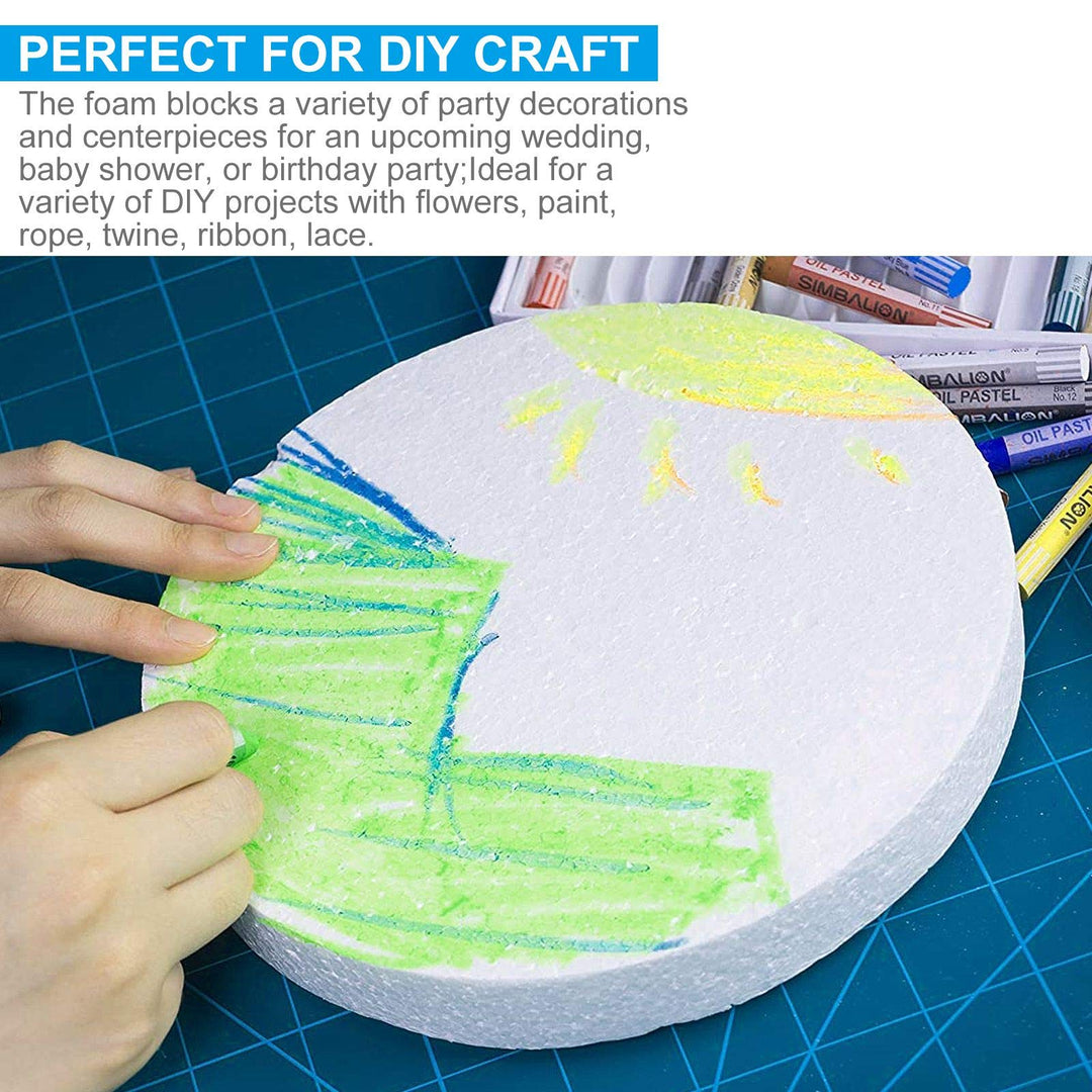 16PCS Foam Circles and Craft Foam for DIY Craft, 4 x 4 x 1 Inch Flower Foam, Floral Foam Disc Styrofoam Blocks