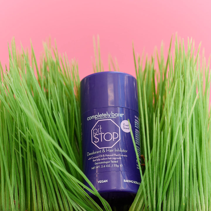 pit STOP Hair Inhibiting Deodorant with Coconut Oil &amp; Natural Plant Extracts that help reduce hair growth, 2.6 oz
