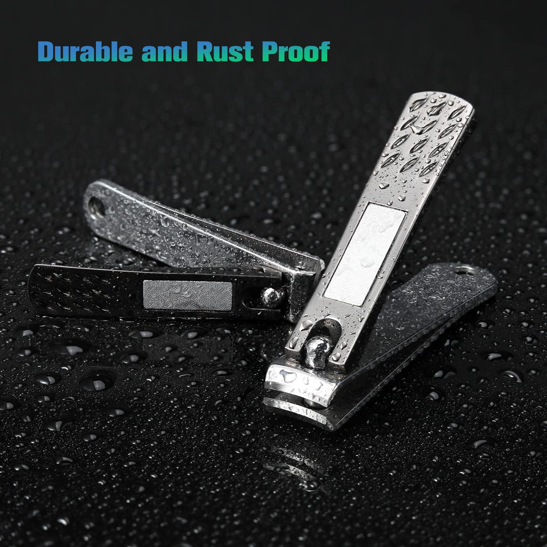 Nail Clippers Set, Nail Clipper Stainless Steel Fingernail &amp; Toenail with Nail File for Thick Nails Nail Cutters for Men Women with Gift Box