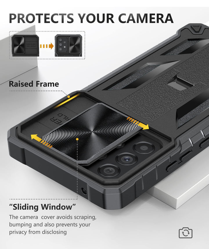 for Samsung Galaxy A53 5G Case: Military Grade Drop Proof Protection Cover with Kickstand | Matte Textured Rugged Shockproof TPU | Protective Cell Phone Case for Galaxy A53 5G Phone
