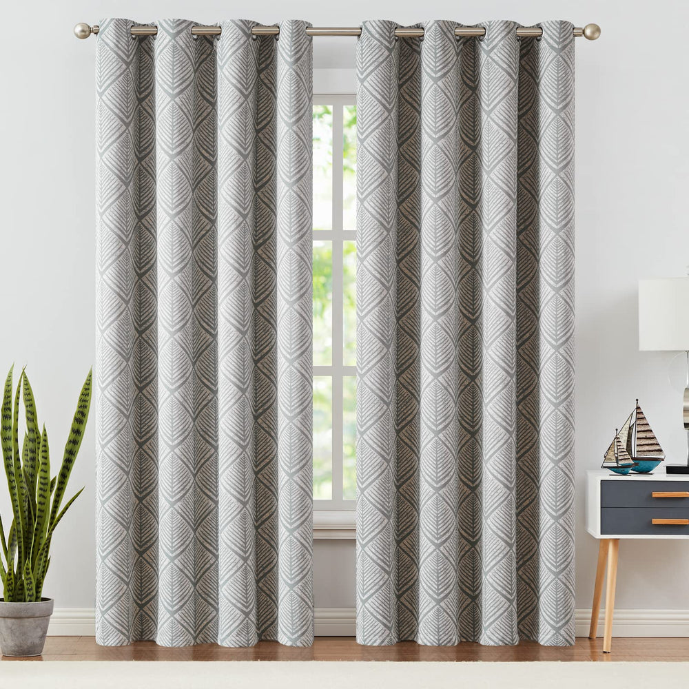 jinchan 80% Blackout Curtains for Living Room, Geometri
