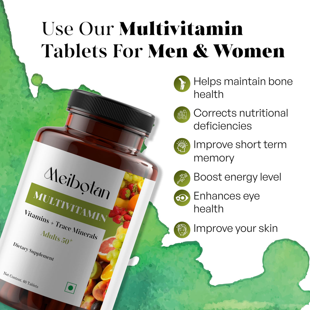 MEIBOTAN Multivitamin Tablets for Men and Women with Zi