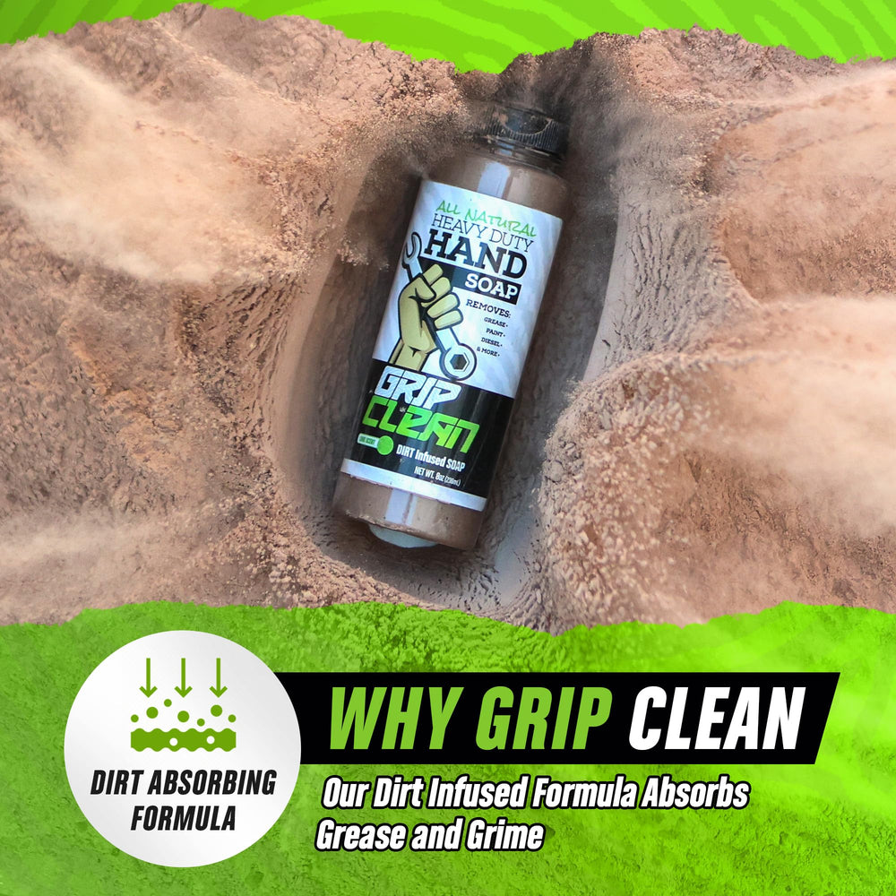 - Hand Cleaner for Mechanics – Heavy-Duty Mechanic Soap, Liquid Hand Soap with Natural Pumice & Clay to Absorb Tough Grease, Oil & Dirt – Moisturizing Coconut Oil, Lime Scent (8oz)