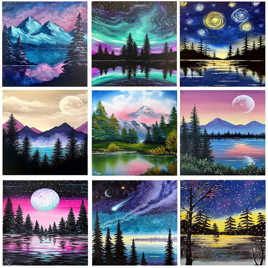 9 Pack Diamond Painting,DIY 5D Diamond Painting Kits for Adults & Kids,Diamond Art Kits for Adults Full,12x12 inch