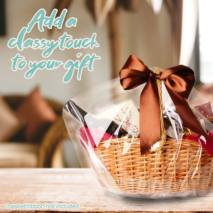 Wowfit Cello Bags,10 CT 16x24 inches Clear Cellophane B