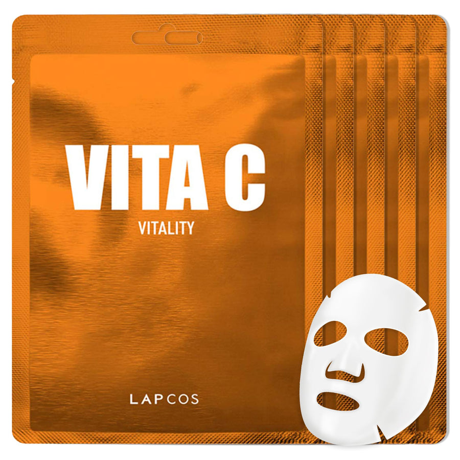 Vita C Sheet Mask, Daily Face Mask with Vitamin C to Renew Skin, Korean Beauty Favorite, 5-Pack