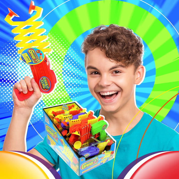 Kids Grabber Claw (1 Pack) 12 Inch Long Plastic Reacher Machine. Robot Hand Toy. Trash Pickup Extender Tool. Interactive Learning Hand Eye Coordination Toys. 5614-1A