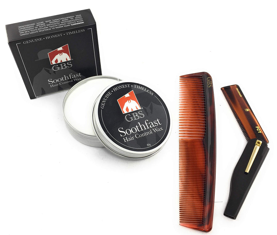 GBS Hair Styling Wax Clay 3oz + Pack of Grooming Combs