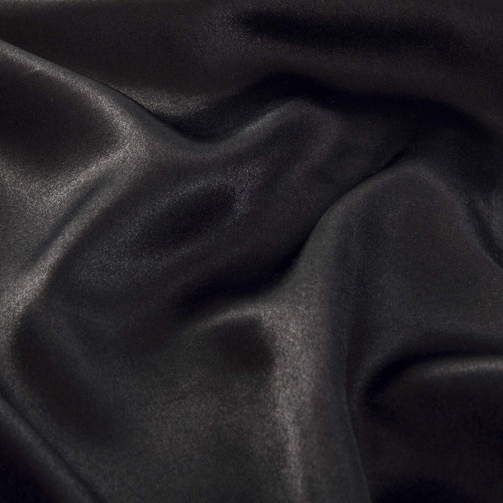 Satin Fitted Sheet King Size, 1 Single Fitted Sheet Only, Extra Soft Deep Pocket Bottom Bed Sheets Mattress Cover Fits 12 to 16, Wrinkle Free, Fully Elasticized (Black)