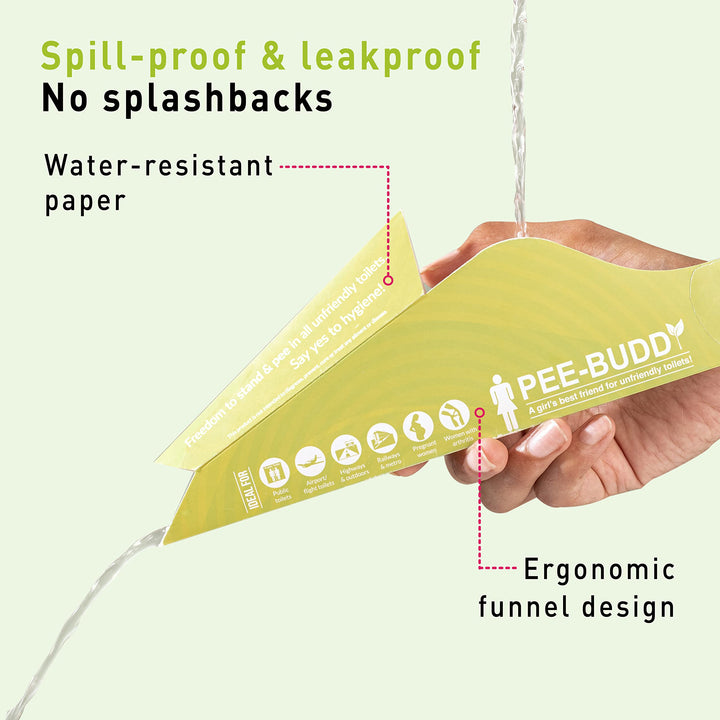 10 Funnels Disposable Female Urination Device for Women | Portable, Leak-proof Stand and Pee Funnels for Women, Girls| Public Toilets, Travel, Camping, Hiking and Outdoor Activities