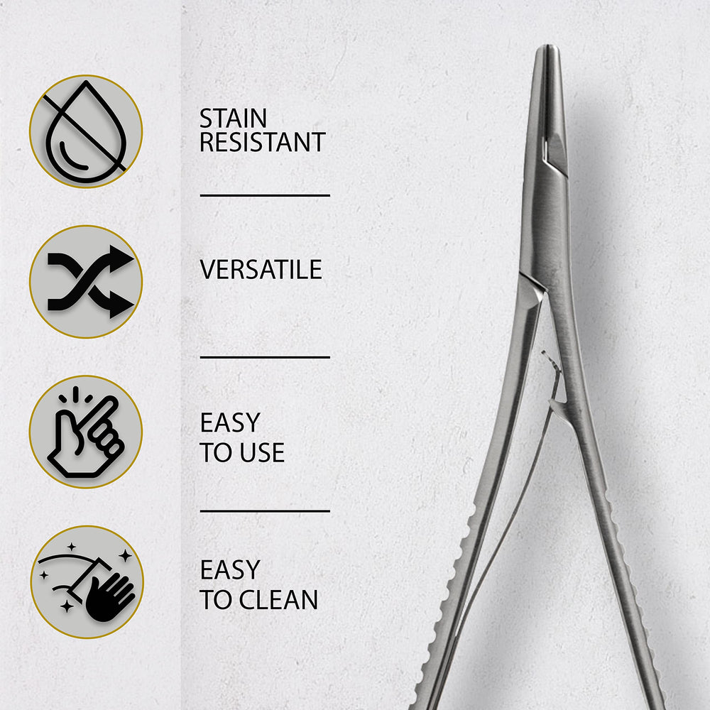 Mathieu Ligature Elastic Placing Plier 5.5 Needle Holder Driver, Ligature Separator Placer, Elastomeric Orthodontic Instruments