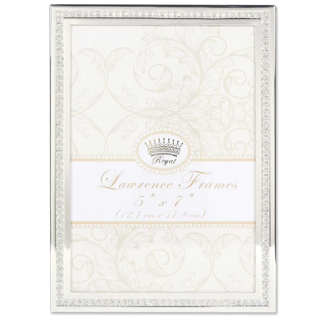 Lawrence Royal Designs 5x7 Dazzle Silver and Glitter Picture Frame