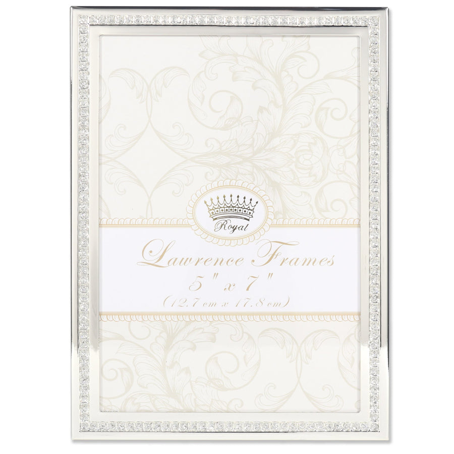 Lawrence Royal Designs 5x7 Dazzle Silver and Glitter Picture Frame