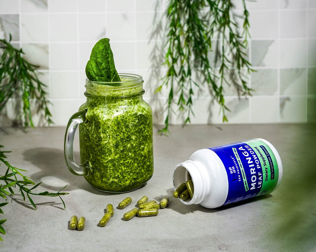 Organic Moringa Oleifera. Ultra-Premium. Provides an All Natural Energy Boost and Multi-Vitamin. A Raw Superfood, Vegan, No GMO and Gluten Free. 180 Capsules.