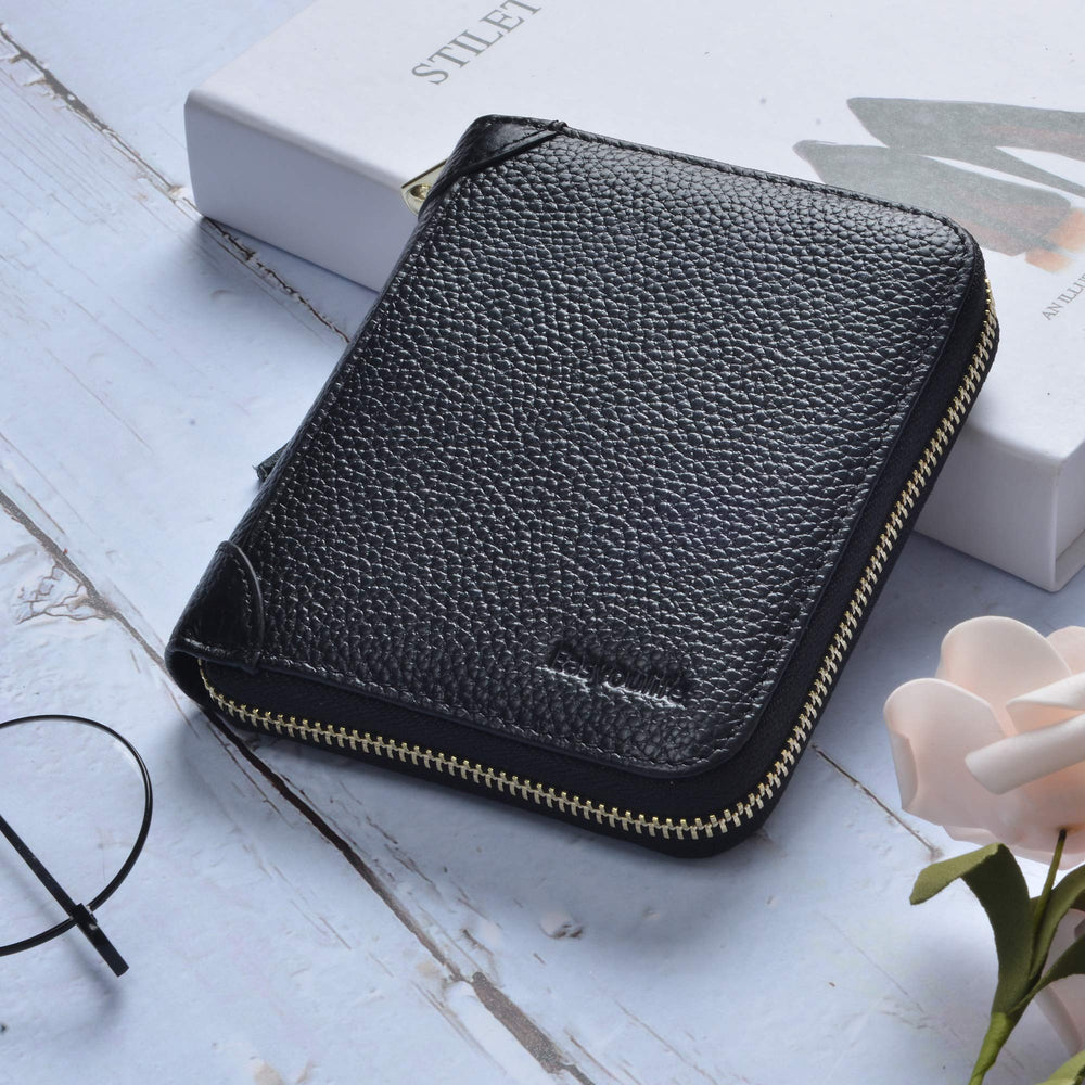 Easyoulife Womens Credit Card Holder Wallet Zip Leather