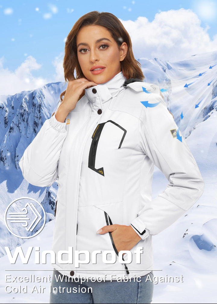 Winter Jacket Women Waterproof Ski Jacket Warm Snow Coat Fleece Jacket Women Windproof Rain Windbreaker