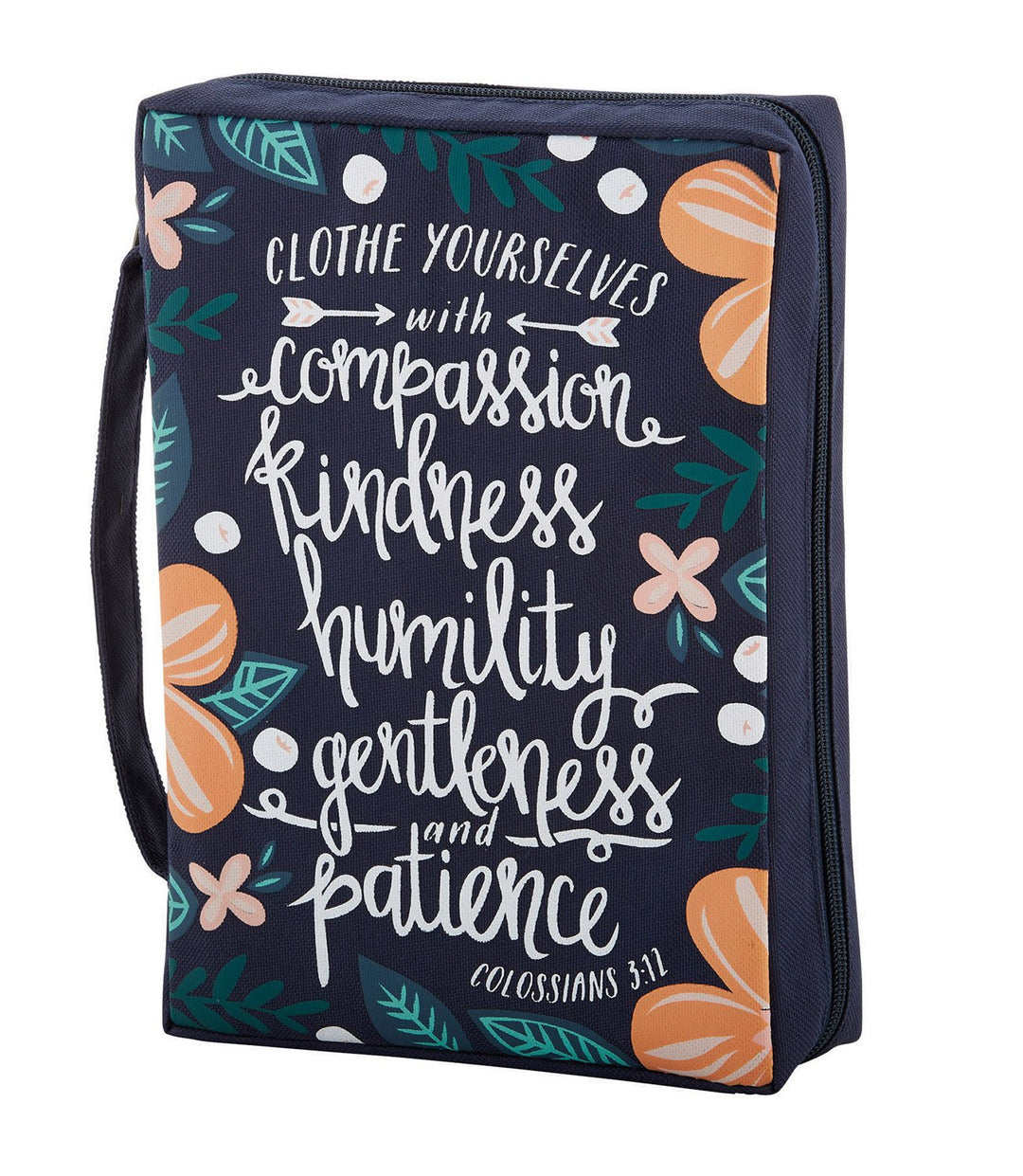 Faithworks - Canvas Bible Cover with Carry Handle French Press Mornings Gifts of Faith Collection, 7 x 10-Inch, Compassion - Kindness