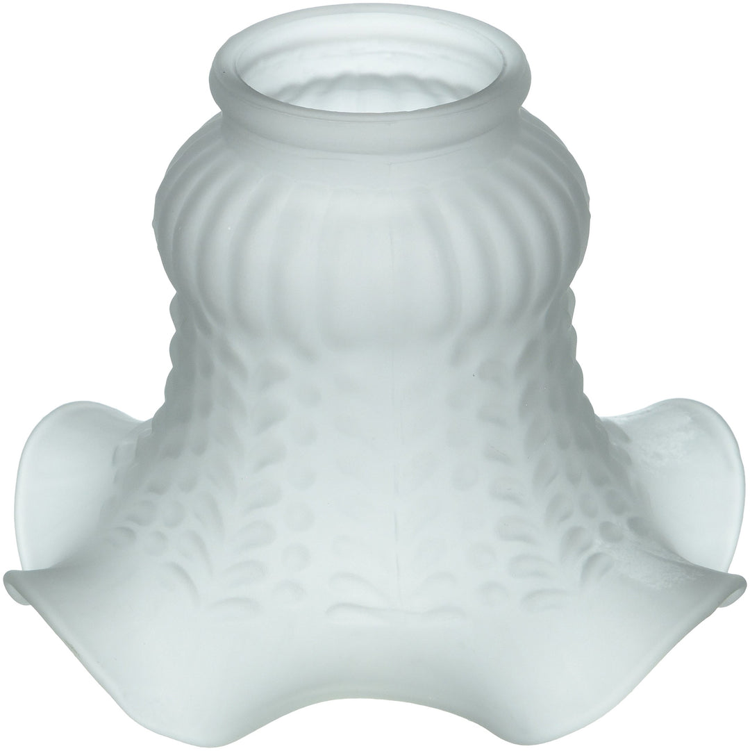 White 81242 8124200 Satin Crystal Fixture &amp; Fan Glass Shade