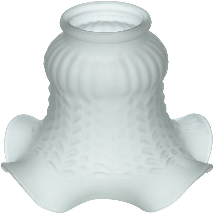 White 81242 8124200 Satin Crystal Fixture &amp; Fan Glass Shade