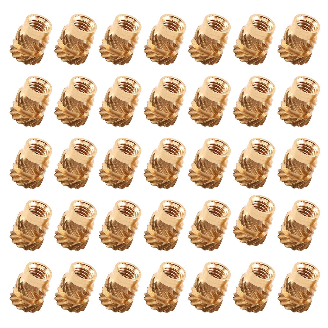 60Pcs M3x8x5mm Brass Nuts Embedment Nut Thread Brass Knurled Nuts Threaded Heat Set Insert Nuts Hydraulic Welded Joint Injection Molding for 3D Printing Injection Molding