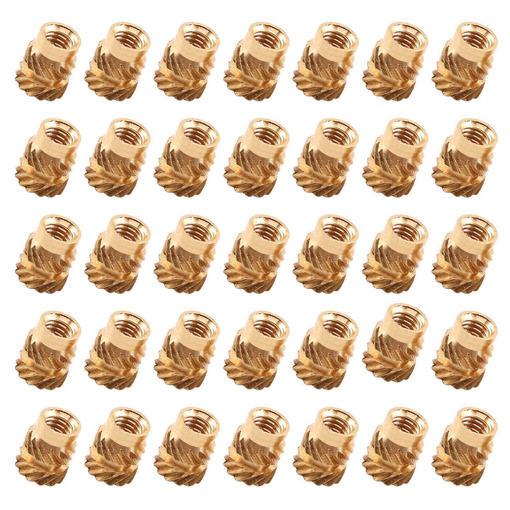 60Pcs M3x8x5mm Brass Nuts Embedment Nut Thread Brass Knurled Nuts Threaded Heat Set Insert Nuts Hydraulic Welded Joint Injection Molding for 3D Printing Injection Molding