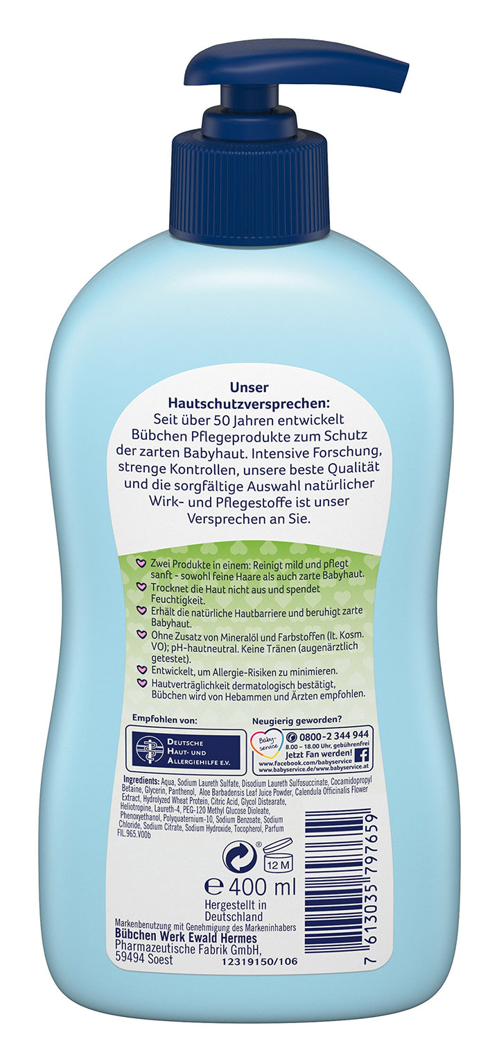 BÃƒ¼bchen Bad und Shampoo sensitiv Baby Shampoo und -du