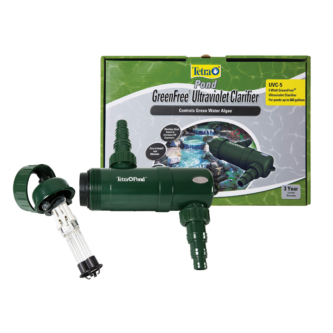Pond UVC-5 GreenFree UV Clarifiers For Up To 660 Gallons, 5-Watt