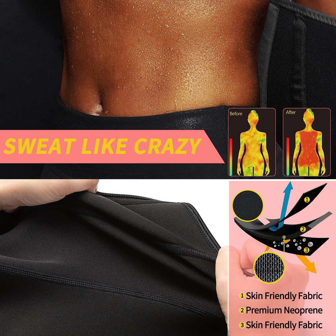 KIWI RATA Neoprene Sauna Waist Trainer Corset Sweat Bel