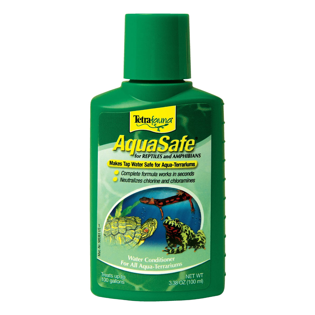 Fauna AquaSafe for Reptiles and Amphibians 3.38 Ounces, Aqua-Terrarium Water Conditioner, Makes Tap Water Safe