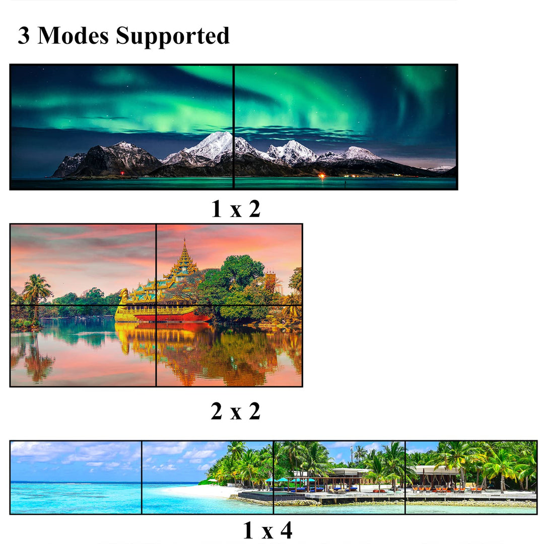 Video Wall Controller 2x2 1080P@60Hz 1 HDMI Input and 4 HDMI