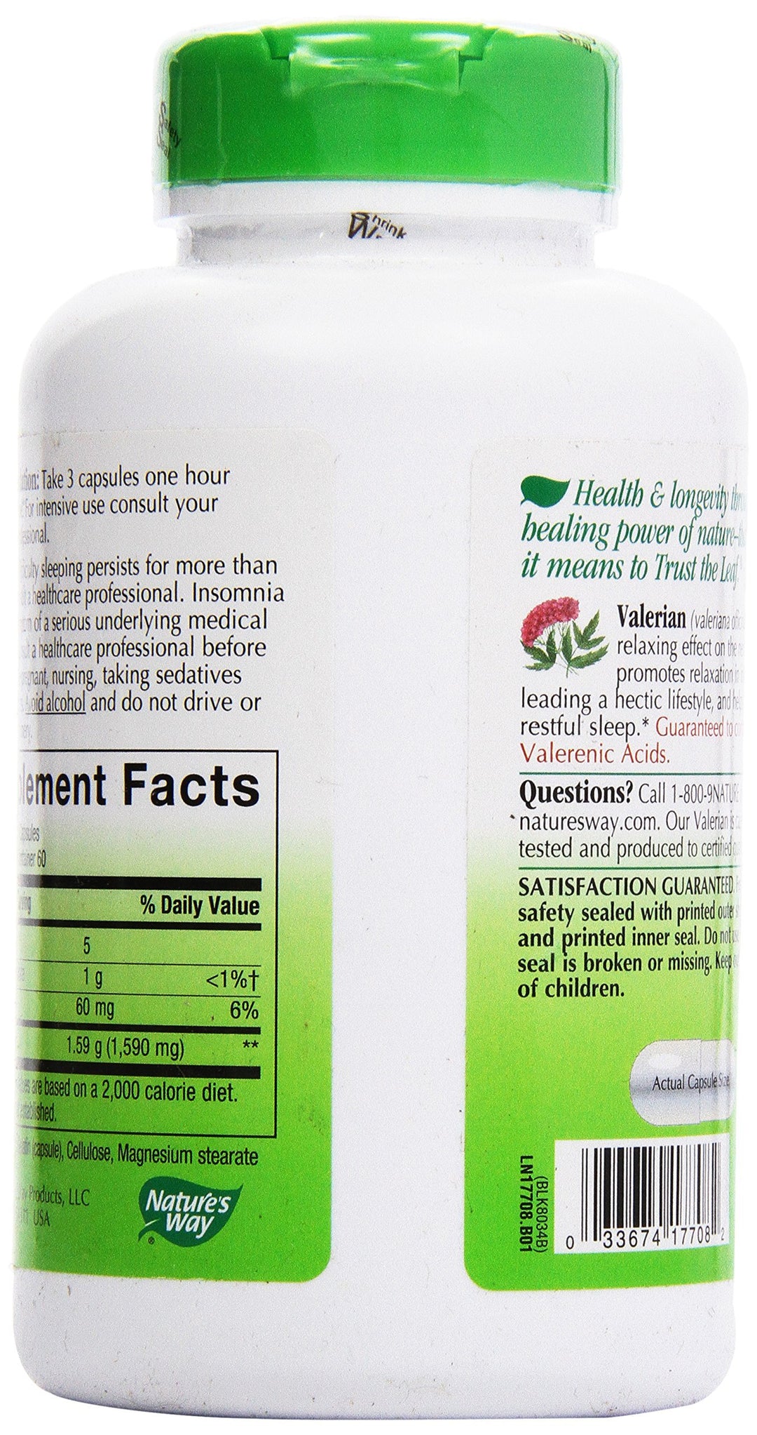 Nature&#39;s Way Valerian Root, (Gelatin) Capsules 