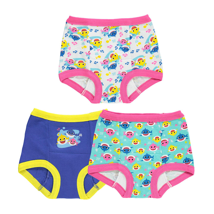 Baby Shark Girls' Toddler, 7pk Potty Training Pant, 3T