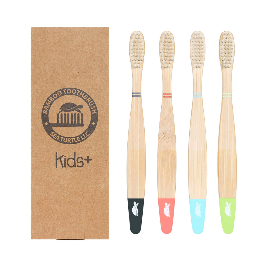 Seaturtle Kids Plant-Based Bristles Bamboo Toothbrush -